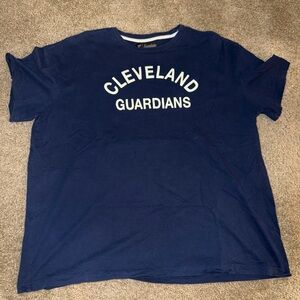 Fanatics Cleveland Guardians Navy Blue Short Sleeve Tee